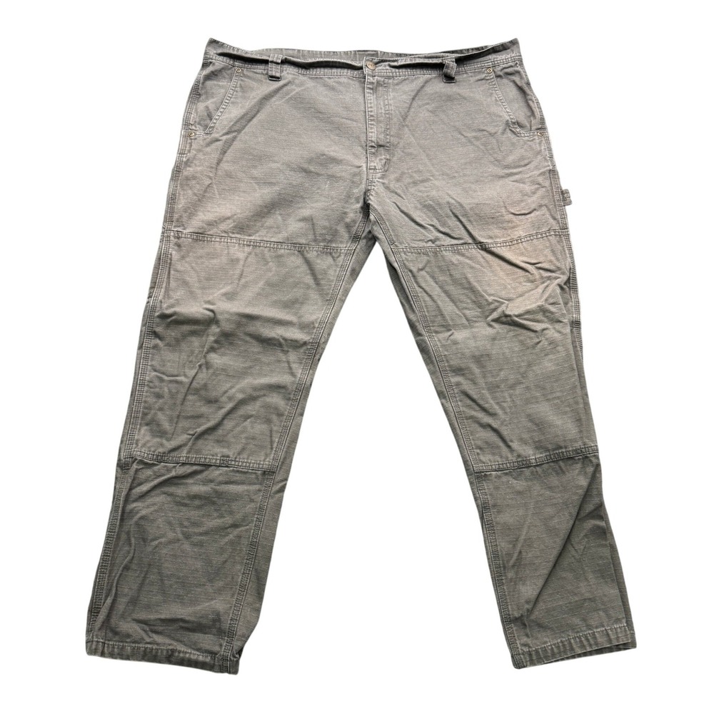 KEY 468.04 Carpenter Pants Mens 42x30 Gray Double Knee Workwear Denim